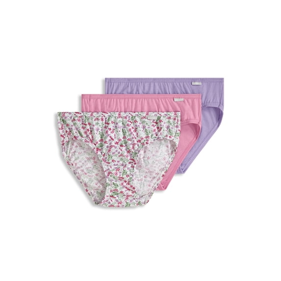 Jockey Women's Plus Size 100% Cotton Elance Bikini - 3 Pack