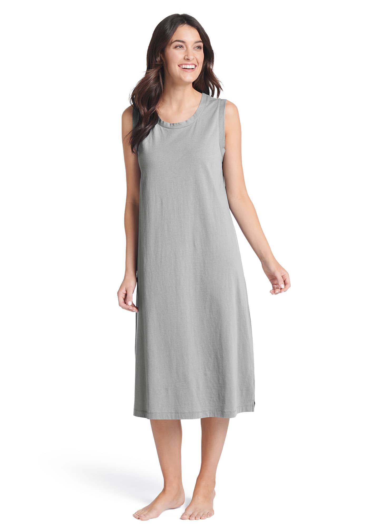 Jockey Women s Plus Size Everyday Essentials Cotton Tank Sleepdress Walmart