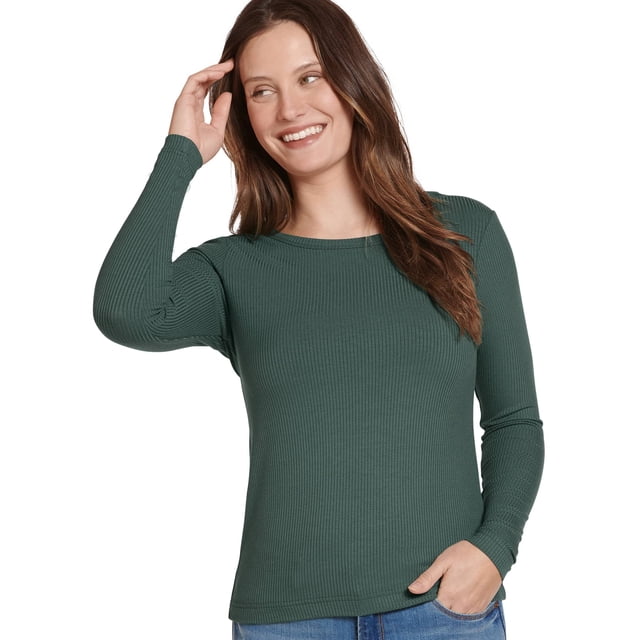 Jockey Women's Rib Knit Long Sleeve Tee