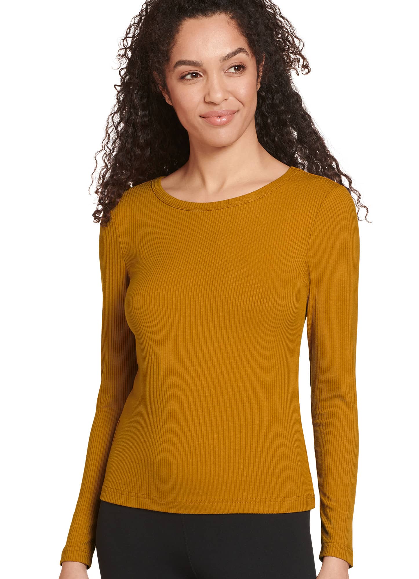 Jockey Women's Rib Knit Long Sleeve Tee