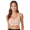 thumbnail image 1 of Jockey Women's Seamfree Mid Impact Zip Front Sports Bra, 1 of 3
