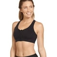 thumbnail image 1 of Jockey Women's Seamfree Mid Impact Zip Front Sports Bra, 1 of 3