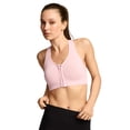 thumbnail image 1 of Jockey Women's Seamfree Mid Impact Zip Front Sports Bra, 1 of 7