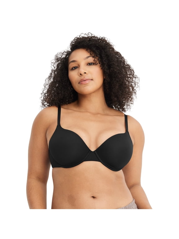 Women's Smooth & Sleek Microfiber Demi Coverage Underwire T-Shirt Bra