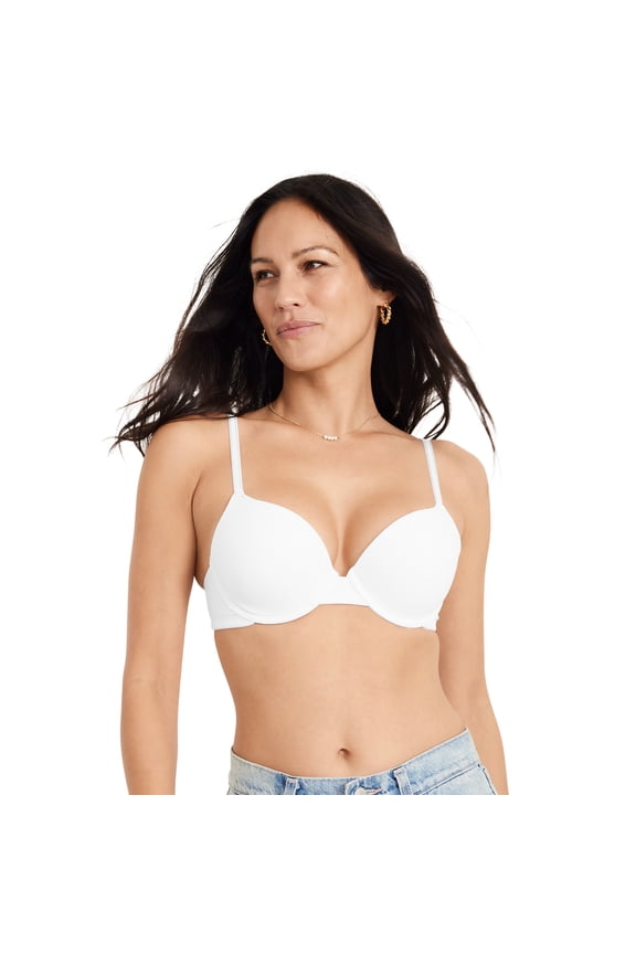 Women's Smooth & Sleek Microfiber Demi Coverage Underwire T-Shirt Bra