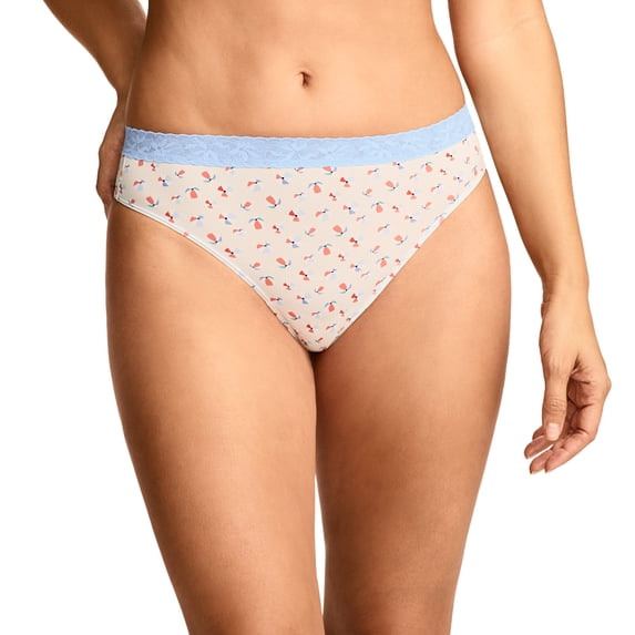 Jockey Women's Soft Stretch Lace Microfiber Thong