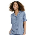 thumbnail image 1 of Jockey Women's Soft Touch Luxe Woven Short Sleeve Top, 1 of 3