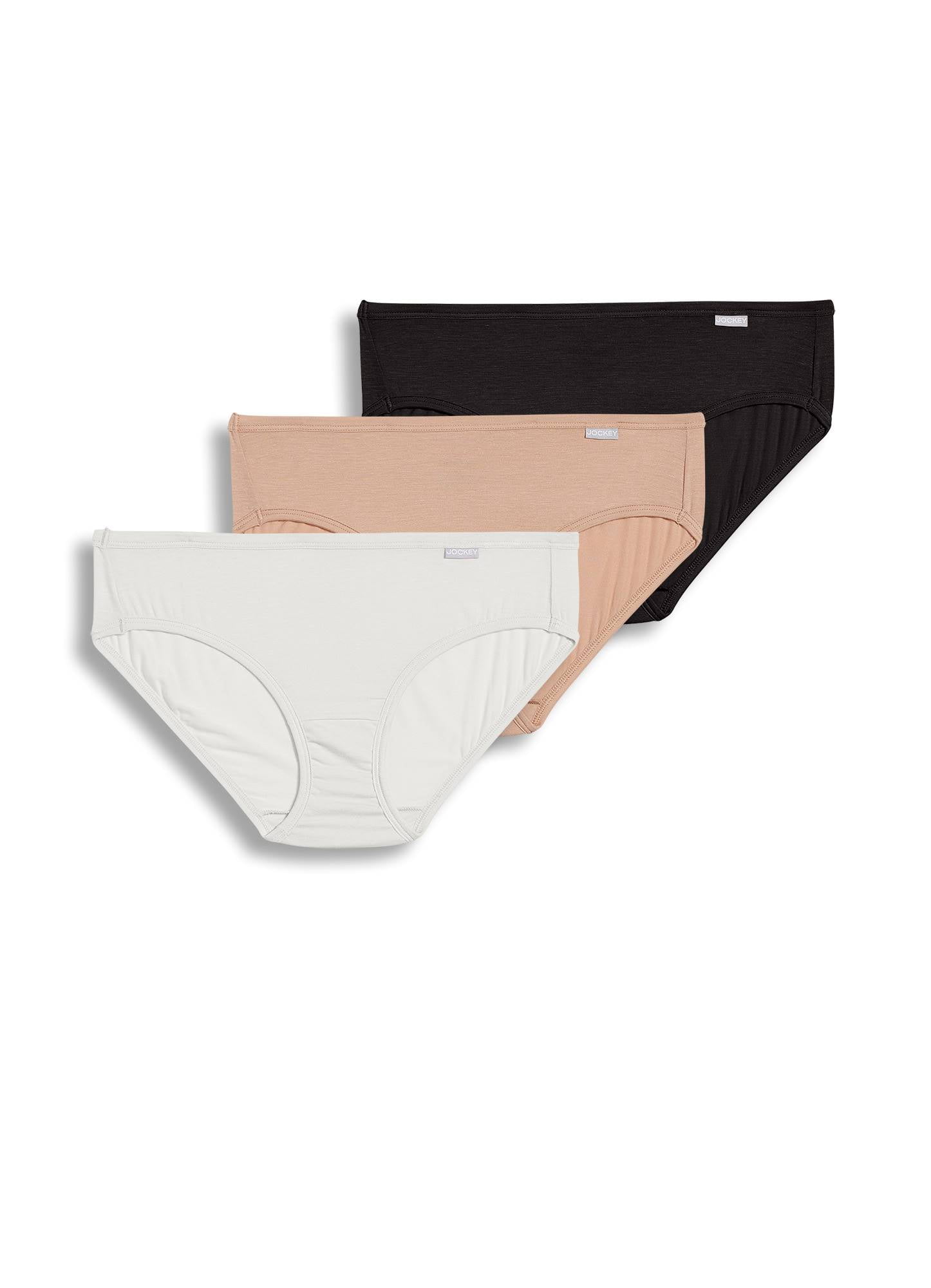 Jockey Women's Underwear Supersoft Breathe French Cut - 3 Pack,  Black/Ivory/Light, 8