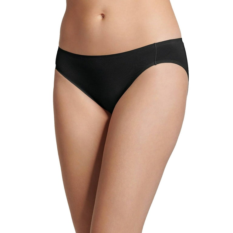 Jockey Women's Underwear Air Soft Touch Bikini, Black, Small