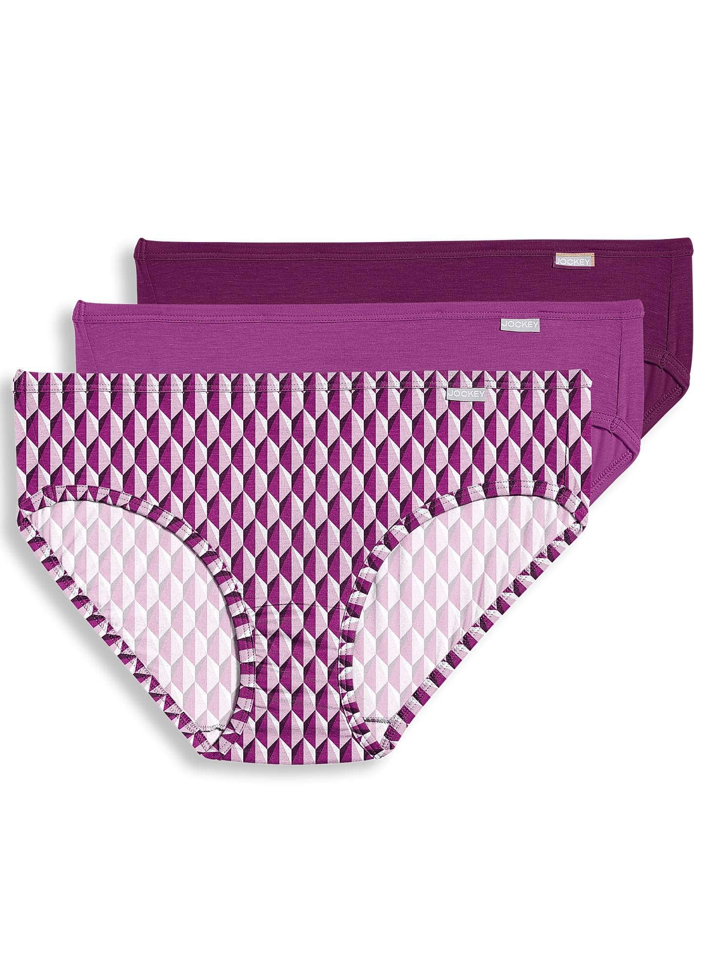 Jockey Women's Underwear Supersoft Bikini 3 Pack, Playful Prism