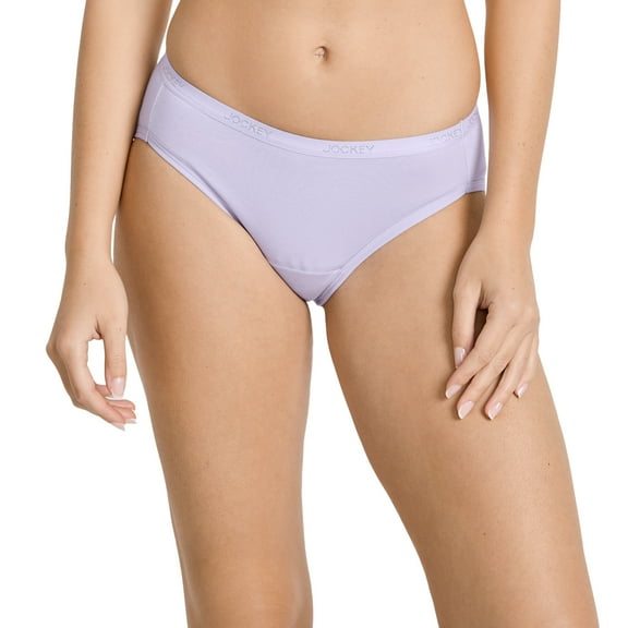 Jockey Women's Worry Free Cotton Stretch Moderate Absorbency Bikini