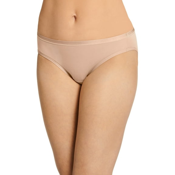 Jockey Women's Worry Free Cotton Stretch Moderate Absorbency Bikini