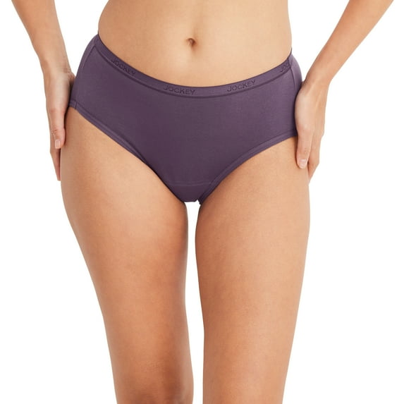 Jockey Women's Worry Free Cotton Stretch Moderate Absorbency Hipster