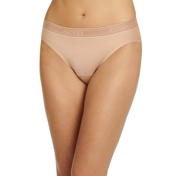 Jockey Women's Worry Free Microfiber Moderate Absorbency Bikini