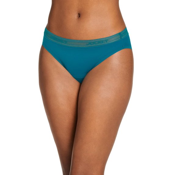Jockey Women's Worry Free Microfiber Moderate Absorbency Bikini
