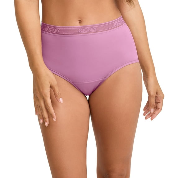 Jockey Women's Worry Free Microfiber Moderate Absorbency Brief