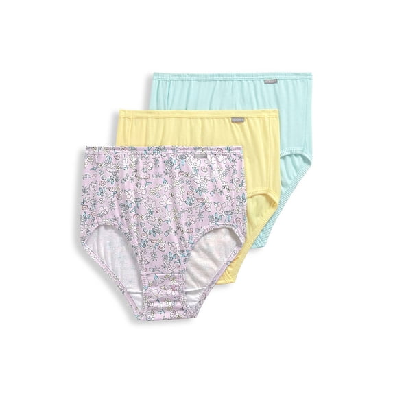 Jockey Womens Elance Brief 3 Pack Underwear Briefs 100% cotton