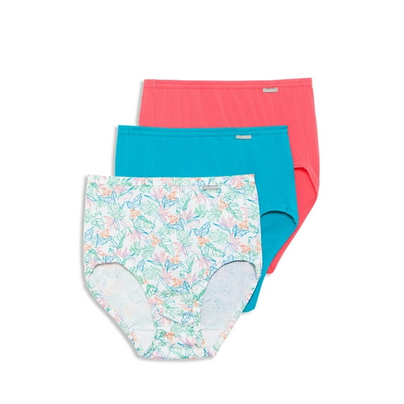 Jockey Womens Elance Brief 3 Pack Underwear Briefs 100% cotton