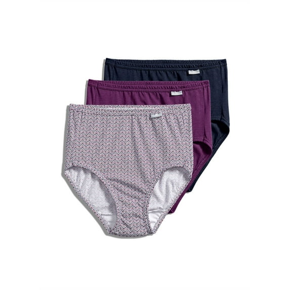 Jockey Womens Elance Brief 3 Pack Underwear Briefs 100% cotton