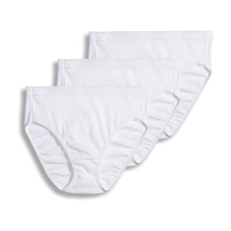 Jockey Women's 100% Cotton Elance Breathe French Cut - 3 Pack