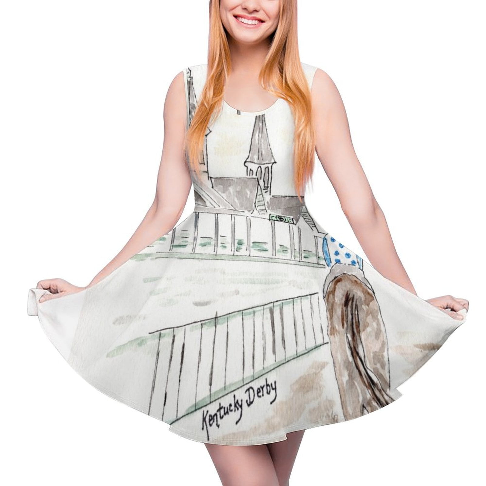 Jockey on Horse Watercolor Kentucky Derby Louisville KY Southern