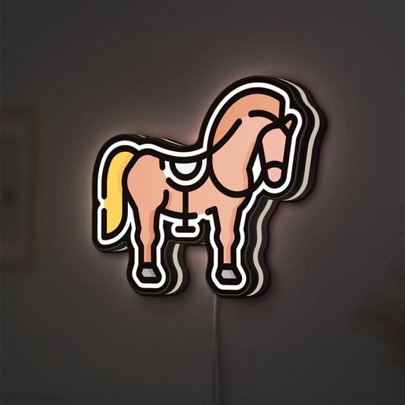 Jockeys 3D Novelty Light Box, Horse Racing and Equestrian Wall Art, Sports Decor for Horse Lovers (Height 16 inch, 40cm)