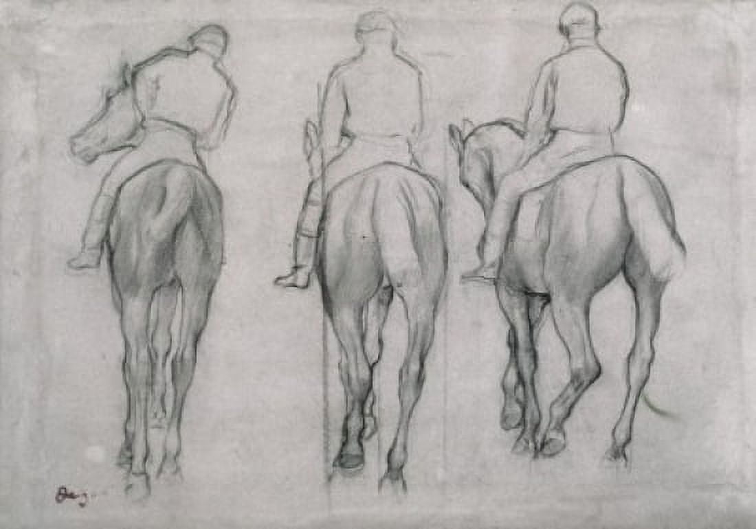 Jockeys Edgar Degas (1834-1917 French) Drawing Canvas Art - Edgar Degas (24 x 36)