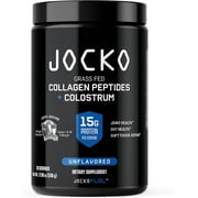 Jocko Fuel Collagen Powder with Colostrum   15g Hydrolyzed Collagen + 2g First-Milking Colostrum, Dual Action for Gut Health, Joint Support, and Immune Defense, 30 Servings, 17.99 oz