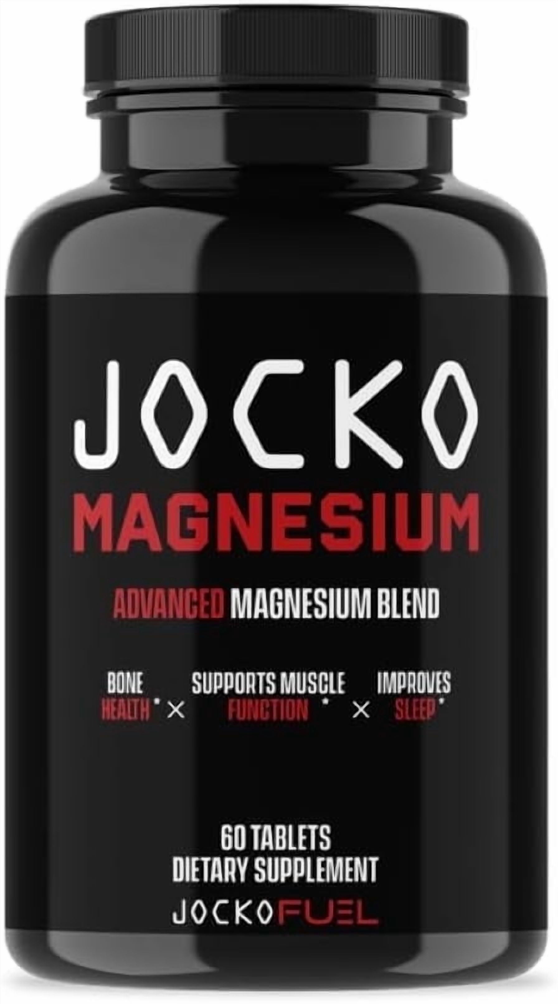 Jocko Fuel Magnesium Complex Supplement - Magnesium Glycinate, Citrate, & Taurate, 30-Day Supply