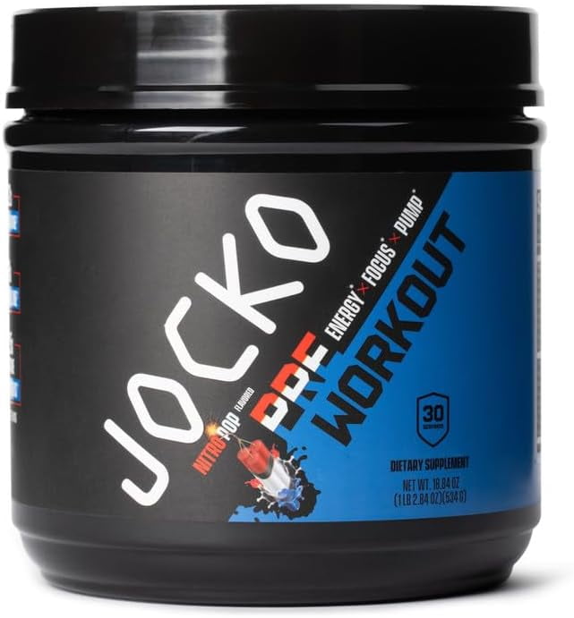 Jocko Fuel Ultimate Pre Workout Powder - Pre-Workout Energy Powder Drink (Nitro Pop)