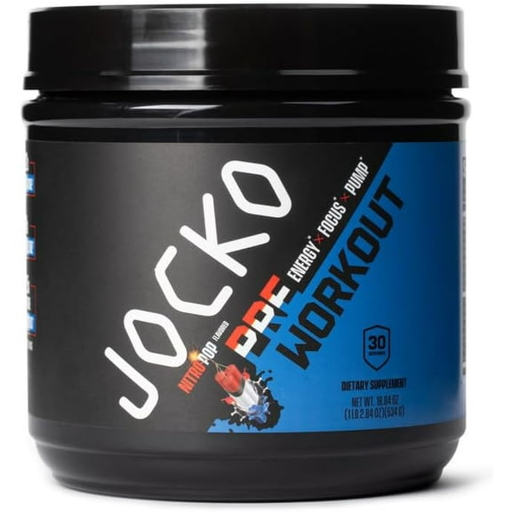 Jocko Fuel Ultimate Pre Workout Powder - Pre-Workout Energy Powder Drink (Nitro Pop)