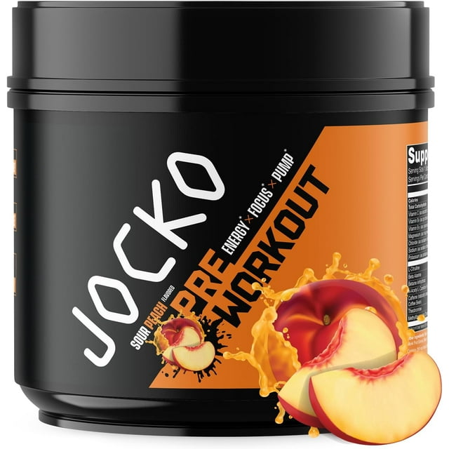 Jocko Fuel Ultimate Pre Workout Powder - Pre-Workout Energy Powder Drink (Sour Peach)