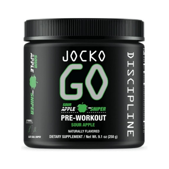 Jocko Go, Pre-Workout Powder Drink, Sour Apple Sniper, 9.1oz