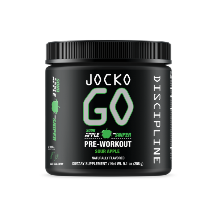 Jocko Go PreWorkout Powder Sour Apple Sniper, 9.1oz