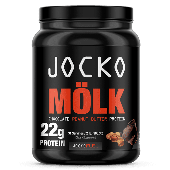 Jocko Mӧlk Protein Powder, Chocolate Peanut Butter, 22g Protein, 2 lb.
