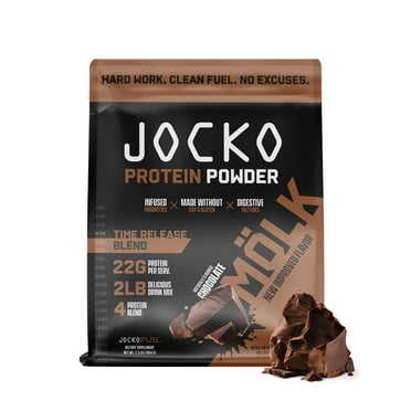Jocko Mölk Whey Protein Powder 22g Sugar-Free Monk Fruit Blend - 31 Servings, Chocolate Milkshake