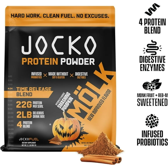 Jocko Mlk Whey Protein Powder 22g, 2lbs, Pumpkin