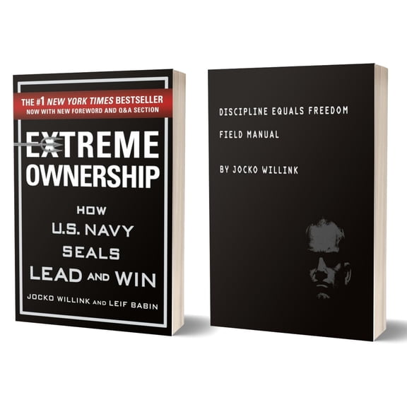 Jocko Willink 2-Book Collection Set  Extreme Ownership & Discipline Equals Freedom (Paperback) | Leadership, Self-Discipline & Personal Development
