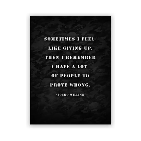 Jocko Willink Discipline Motivational Poster - Inspirational Quote Wall Art for Office, Gym, and Home Decor, Positive Sayings for Teens and Adults