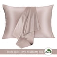 thumbnail image 1 of Jocoku 100% Mulberry Silk Pillowcase for Hair and Skin, 2 Pack Natural Silk Pillowcase Both Sides 16 momme Grade 6A Silk, Soft Breathable Smooth Silk Pillow Cover - King, White, 1 of 6