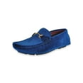 thumbnail image 1 of Jodano Boys' Velvet Driving Moccasins Shoes Color: navy Size: 1 youth, 1 of 3