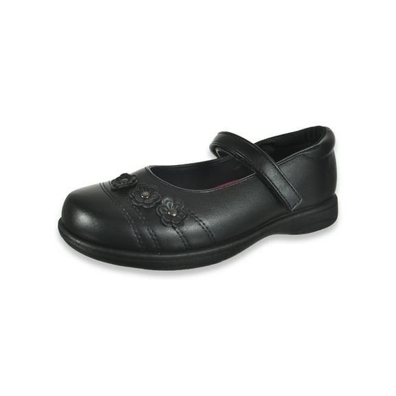 Jodano Girls' One-Strap Maryjane Shoes Color: black Size: 4 youth