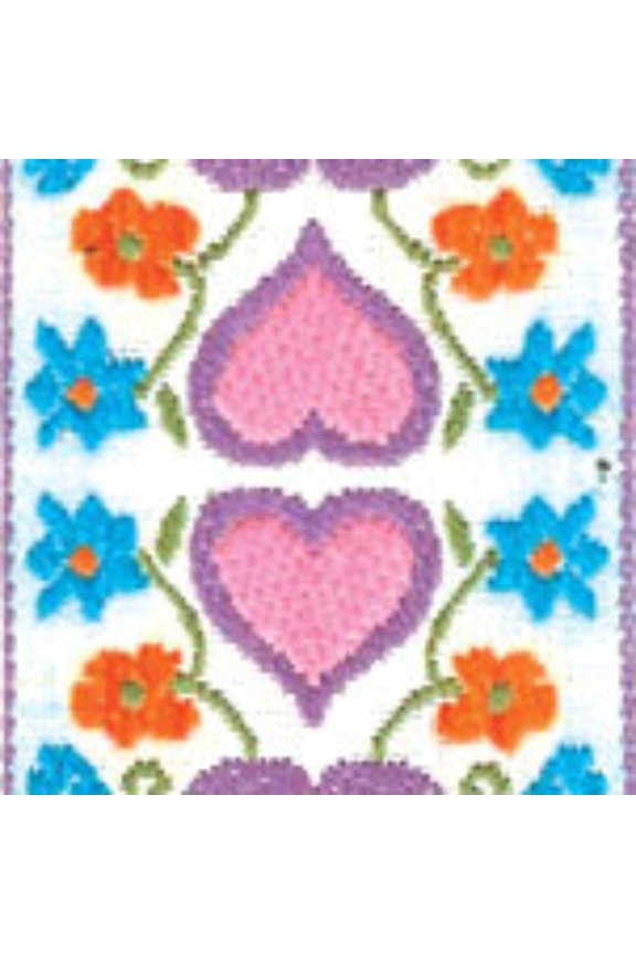 2.5" Purple/Pink Hearts Guitar Strap