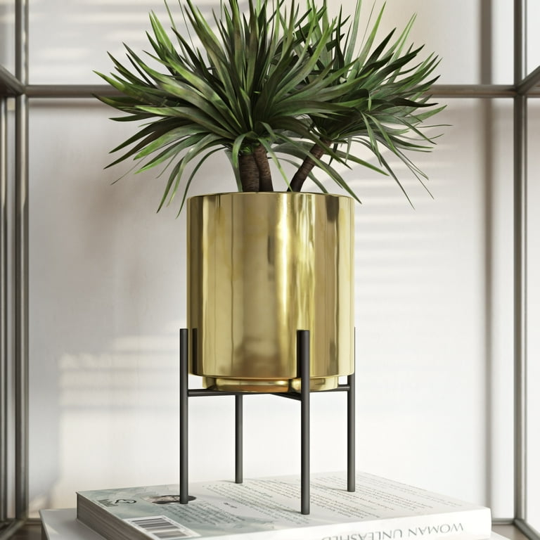 Jodi Mid Century Table-top Planter - Gold Jodi Mid Century Table-top Planter - Gold