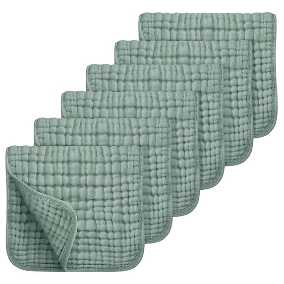 Jodue Clearance Muslin Burp Cloths 100% Cotton Large 20''x10'' Baby Essentials, Extra Soft and Absorbent Baby Burping Cloth for Boys Girls, Gray, 6 Pack