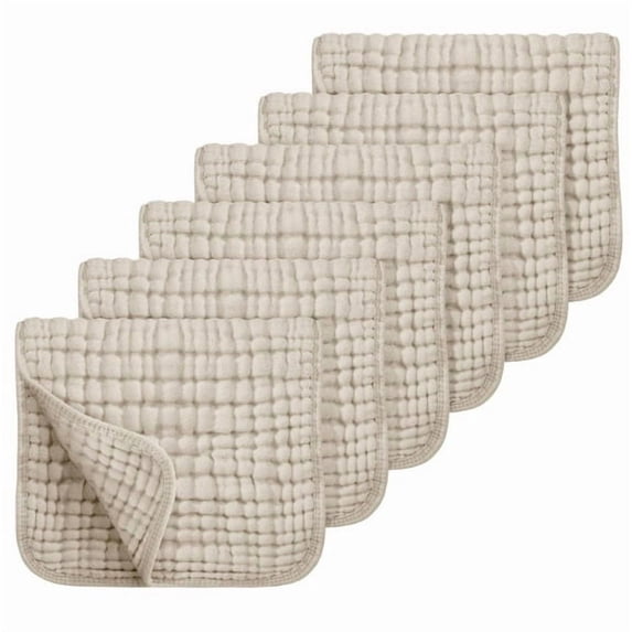 Jodue Clearance Muslin Burp Cloths 100% Cotton Large 20''x10'' Baby Essentials, Extra Soft and Absorbent Baby Burping Cloth for Boys Girls, Gray, 6 Pack