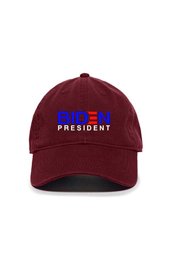 Joe Biden 2020 for President Election Campaign Baseball Cap Embroidered Cotton Adjustable Dad Hat Burgundy