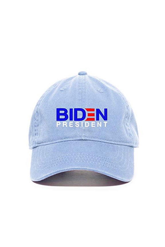 Joe Biden 2020 for President Election Campaign Baseball Cap Embroidered Cotton Adjustable Dad Hat Light Blue