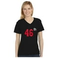 thumbnail image 1 of Joe Biden 46th President USA 2020 Elections V-Neck Fitted Women T-Shirt Medium Black, 1 of 3