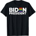 thumbnail image 1 of Joe Biden For President LGBT Gay Pride Rainbow Gift T-Shirt, 1 of 2